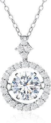 IDOKAWA moissanite circle pendant necklace in sterling silver