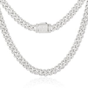 Ucciyo iced out Miami Cuban link moissanite chain necklace