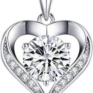 Heart Moissanite Necklace for Women