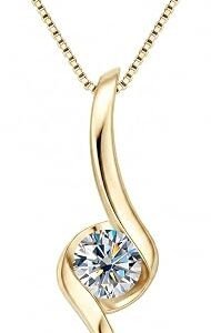 Moissanite halo pendant necklace and matching earrings jewelry set