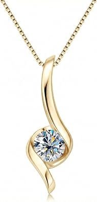 Moissanite halo pendant necklace and matching earrings jewelry set