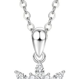 Moissanite sunflower pendant necklace in 14K gold plated silver