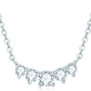 Dainty gold moissanite diamond choker necklace