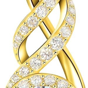 Dainty moissanite infinity necklace with 1.8 carat stone