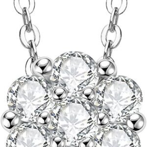 Moissanite snowflake necklace in gold plated silver