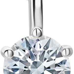Orovi moissanite pendant necklace with 6-prong setting